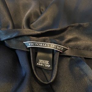 Victoria’s Secret Black Satin Robe